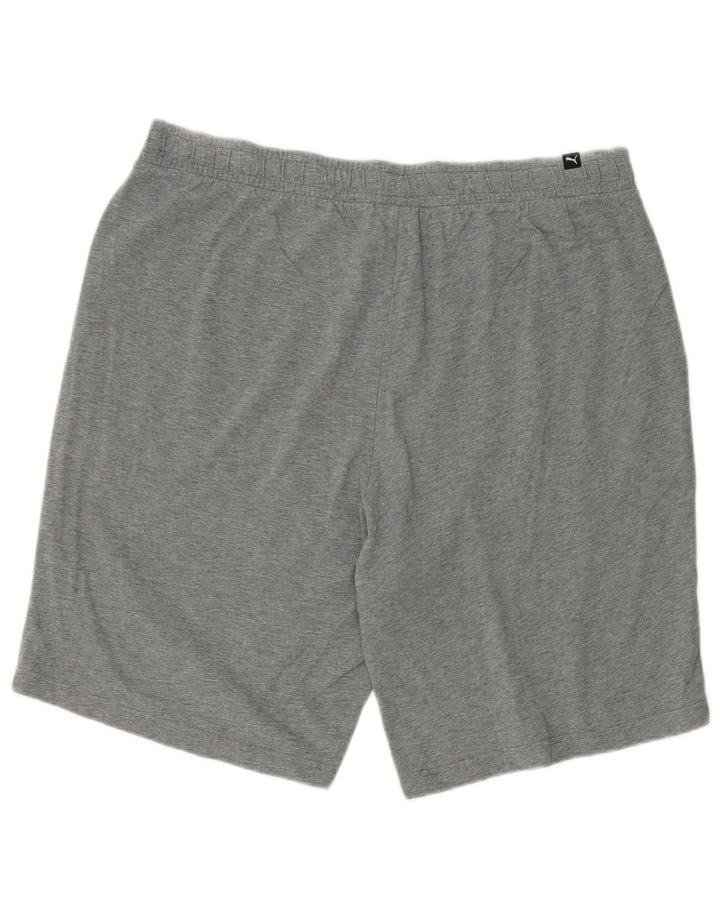Мужские спортивные шорты PUMA с рисунком 2XL, серые, хлопок