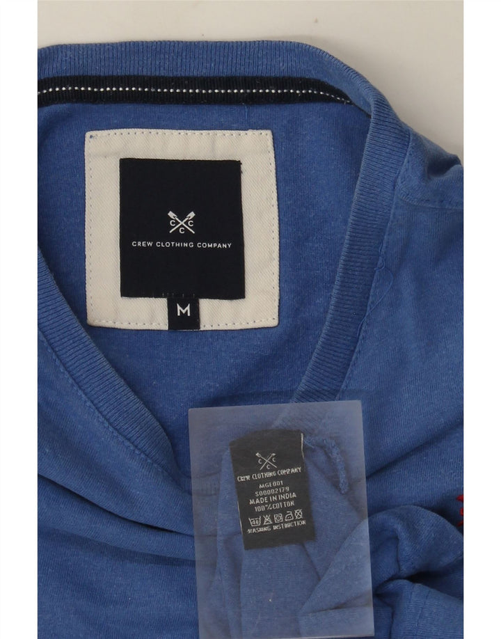 Crew Clothing Мужская футболка из хлопка среднего синего цвета