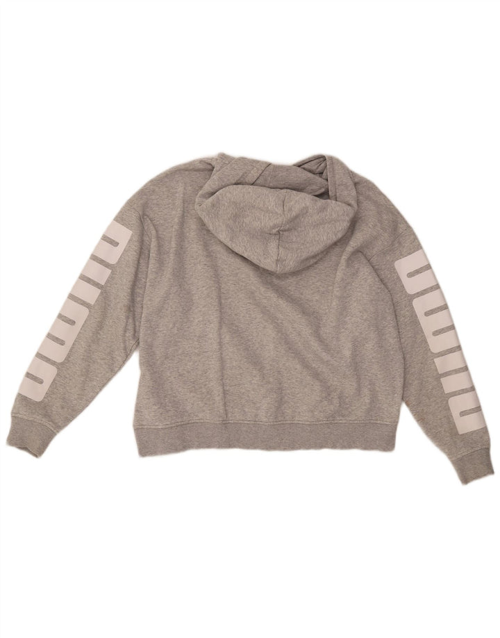 Женский джемпер с капюшоном PUMA Oversized с рисунком UK 16, большой серый хлопок