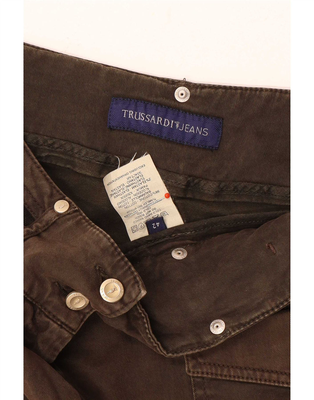 Trussardi Женская джинсовая юбка IT 42 Medium W28 Коричневый хлопок