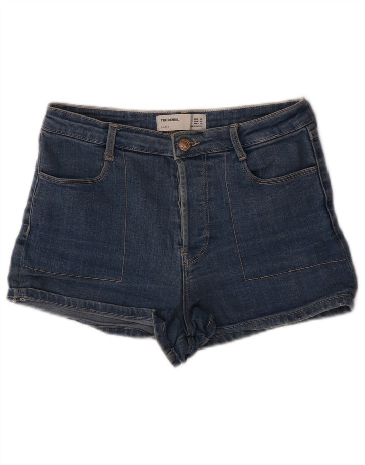 Женские джинсовые шорты Zara EU 38, маленькие W28, синие, хлопок