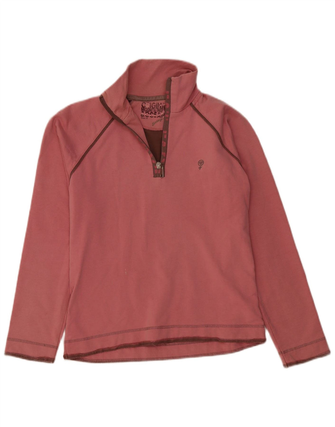 Женский свитер с воротником на молнии Fat Face, джемпер, британский размер 8, маленький розовый хлопок