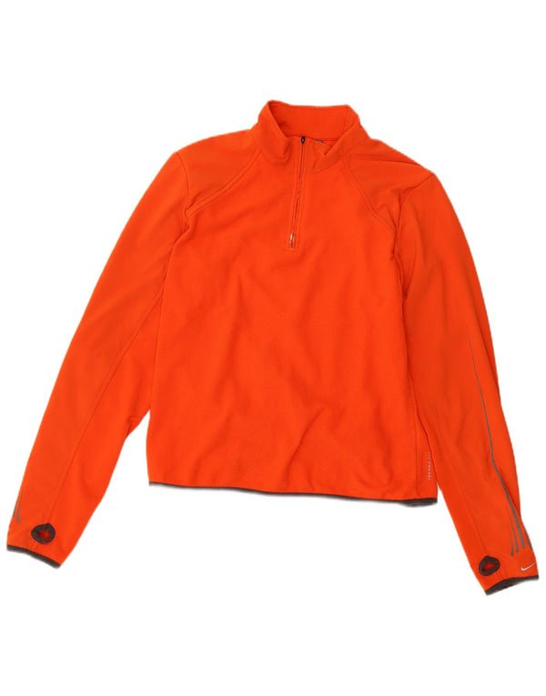 Женский флисовый джемпер с воротником на молнии Nike Therma-Fit UK 16/18 XL оранжевый полиэстер