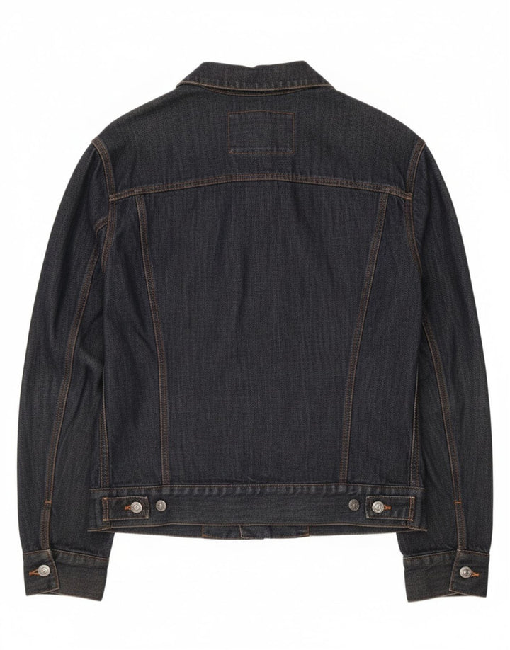 Мужская джинсовая куртка Zara UK 36, маленькая, темно-синяя, хлопок