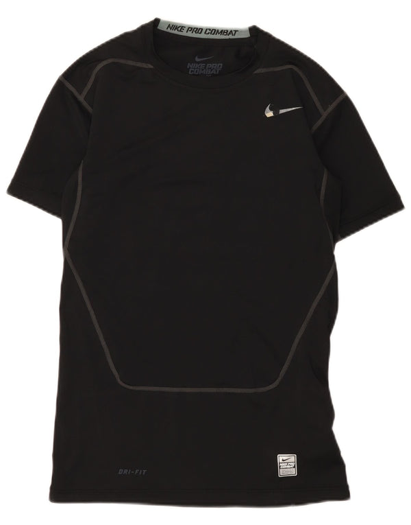 Женская футболка с графическим рисунком Nike Dri Fit UK 16, большой черный полиэстер