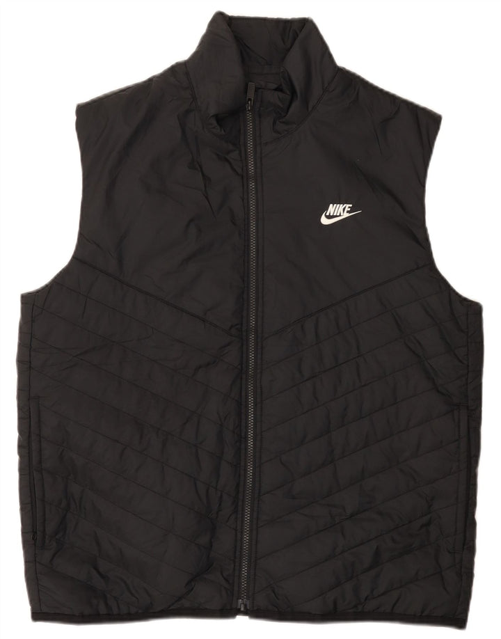 Мужской жилет с подкладкой Nike Therma-Fit UK 38, средний черный полиэстер