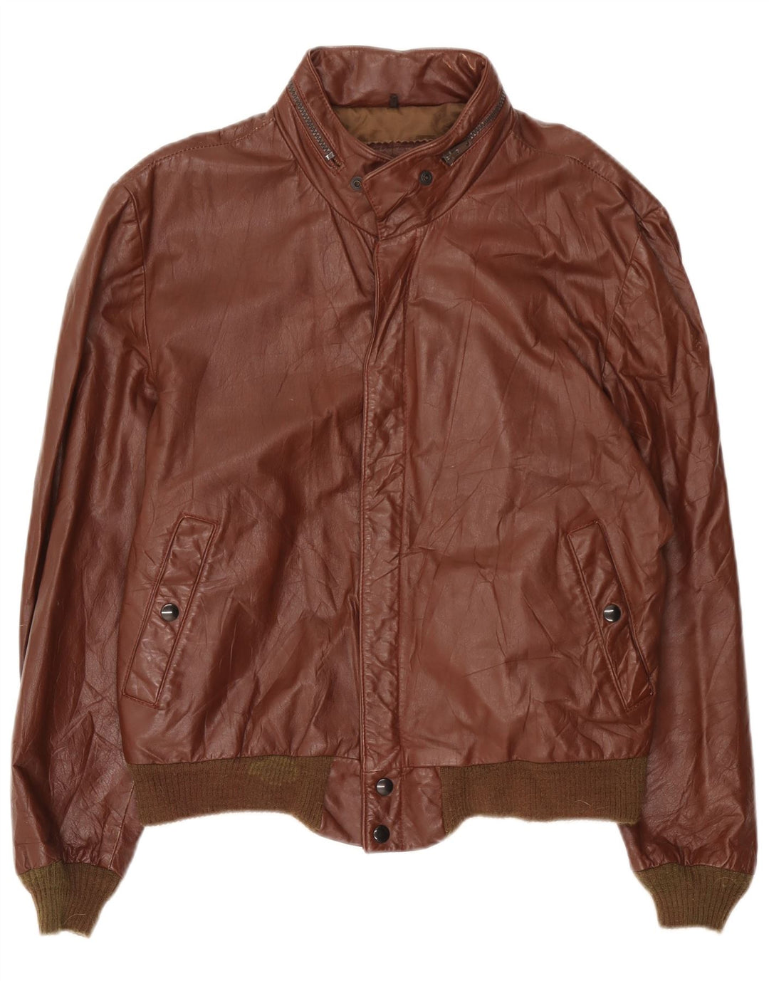 Мужская кожаная куртка с капюшоном Cooper UK 42 XL Коричневая кожаная