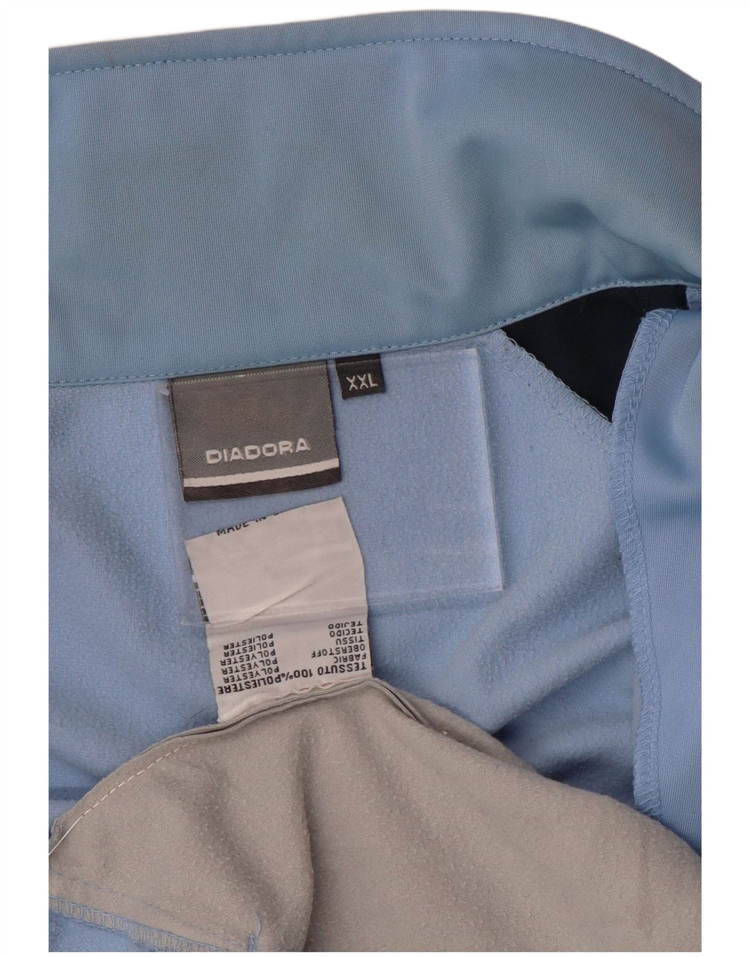 Мужской спортивный костюм Diadora 2XL, синий полиэстер с цветными блоками