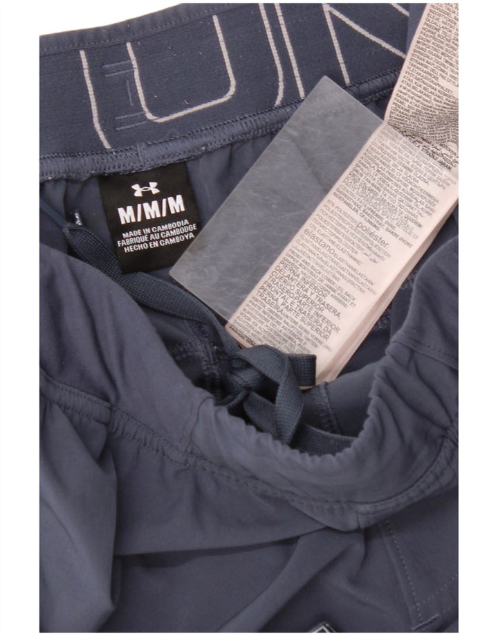 UNDER ARMOR Мужские спортивные брюки с графическим рисунком Брюки-джоггеры среднего размера Темно-синие