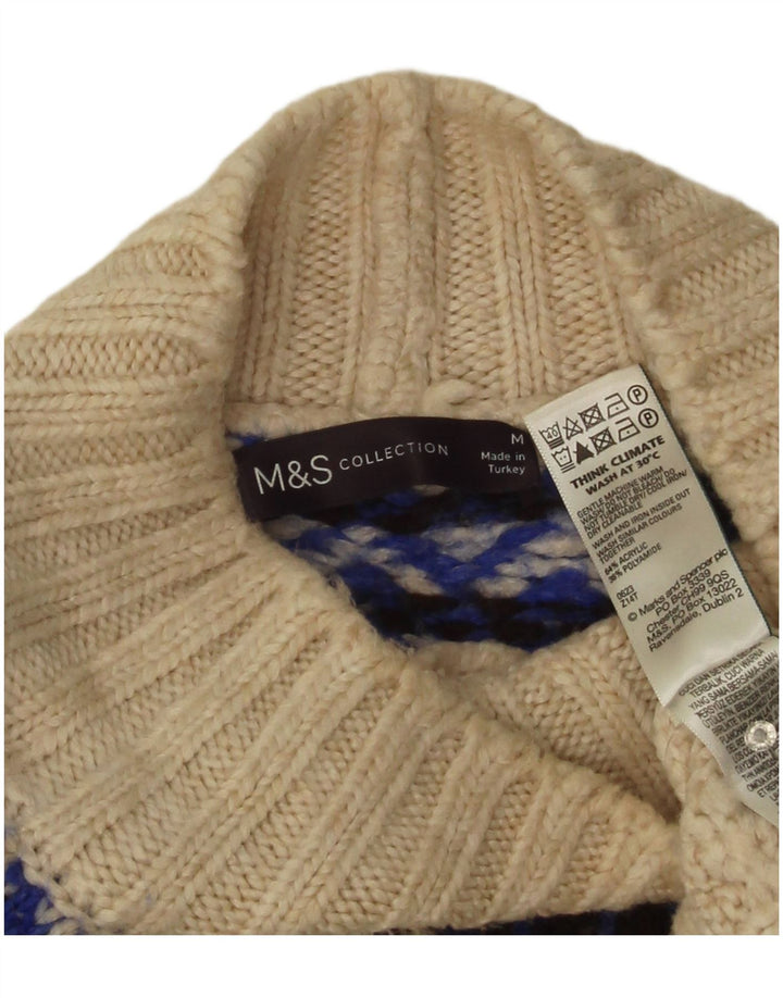 Женский джемпер с высоким воротником Marks & Spencer UK 14, средний, белый