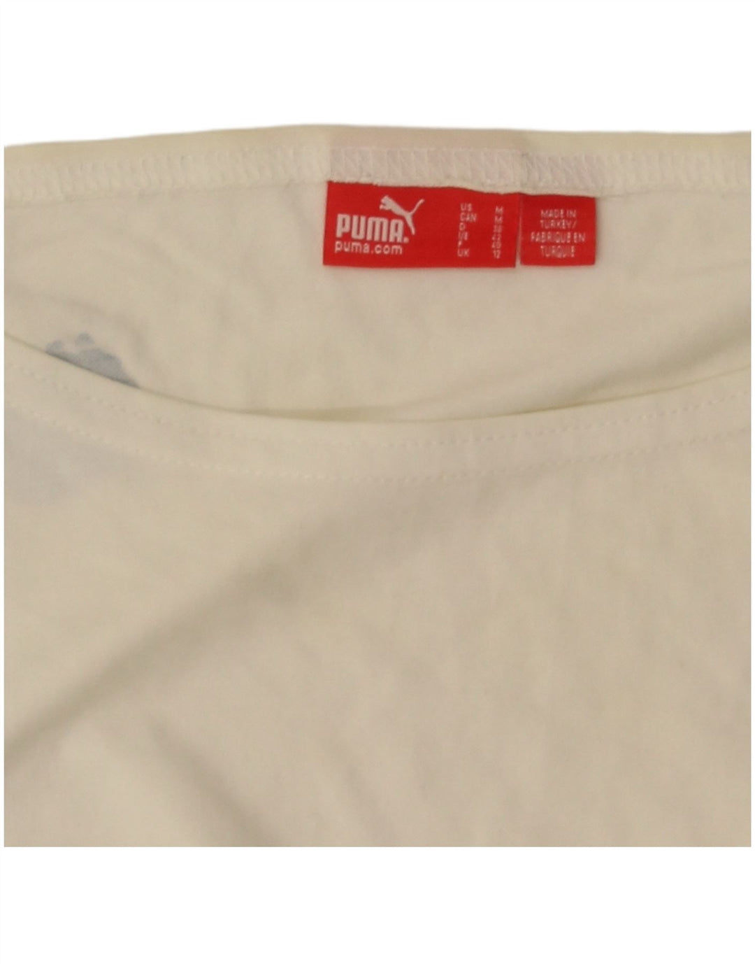 Женская футболка с рисунком Puma Top UK 12, средний белый, цветной блок