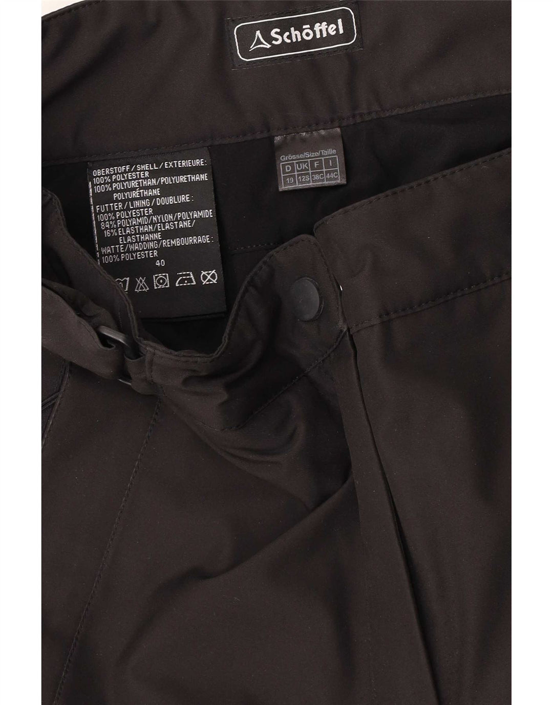 Женские лыжные брюки Schoffel UK 12, средний черный, полиэстер