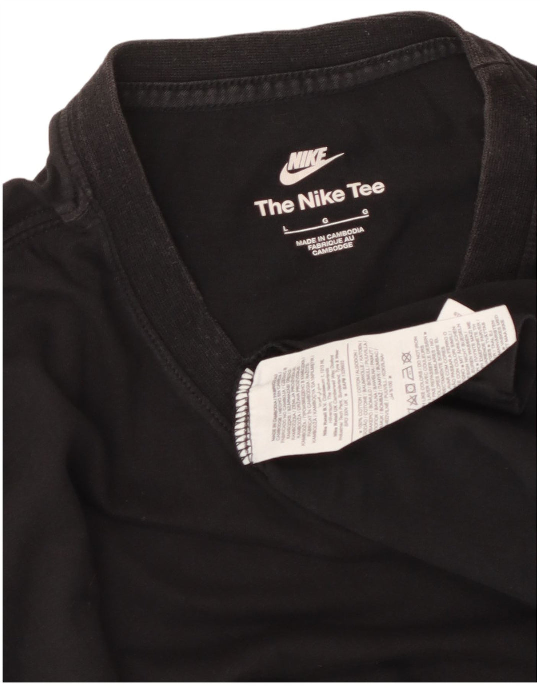 Мужская футболка NIKE, большой размер, черный хлопок