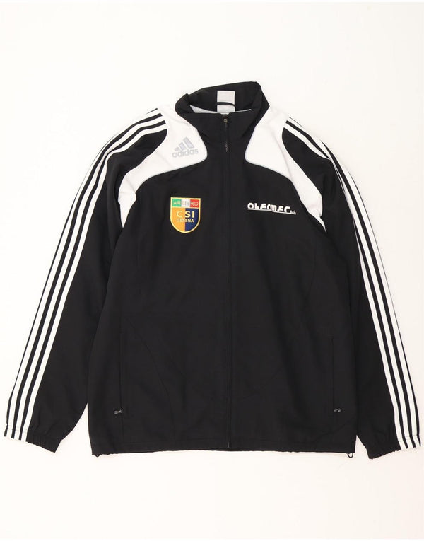 Мужская спортивная куртка Adidas с графическим рисунком, Великобритания, 42/44, большая черная, с цветными блоками