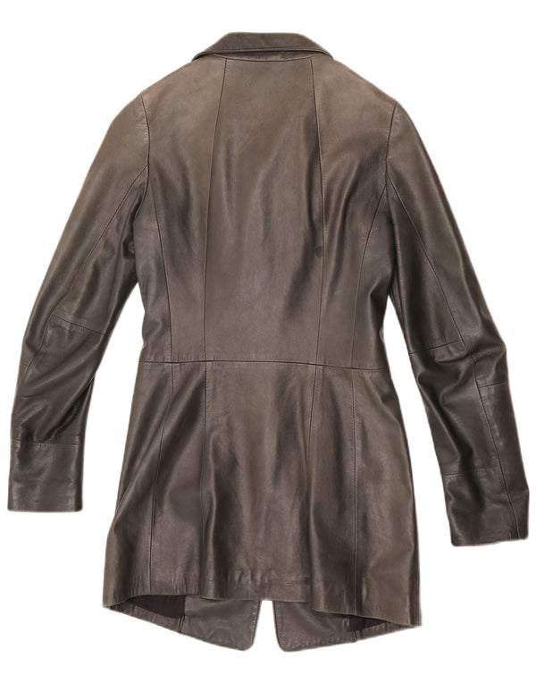 Vintage Womens Leather Jacket IT 40 Small Green Leather