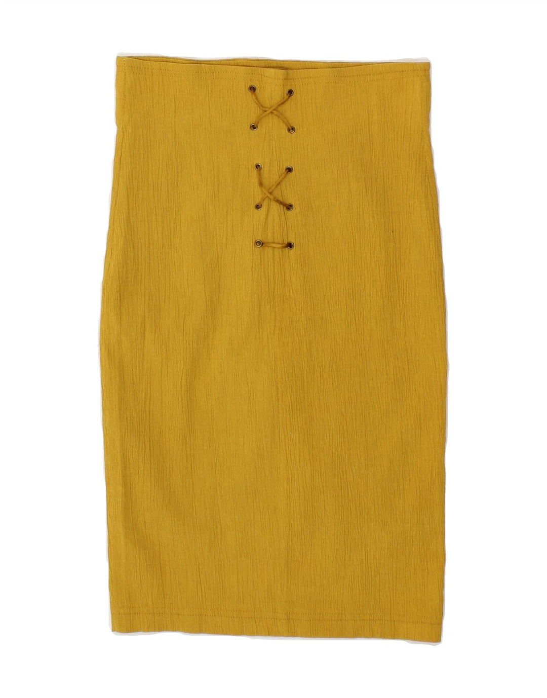 VINTAGE Womens Straight Skirt IT 44 Medium W28  Yellow Vintage Vintage and Second-Hand Vintage from Messina Hembry 