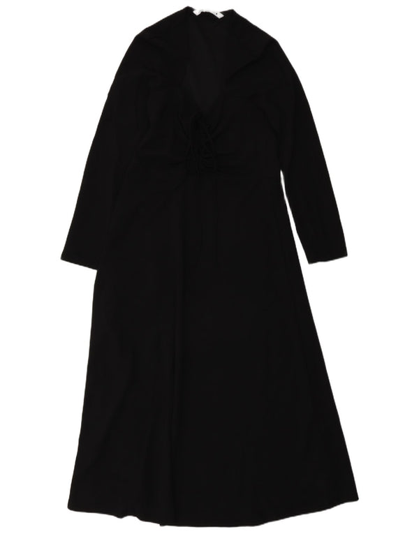 Женское платье макси с длинным рукавом Zara UK 4 XS, черное