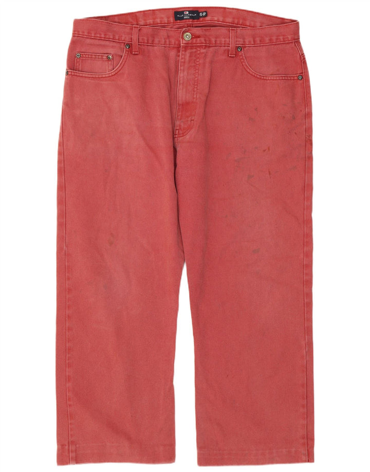 Мужские укороченные джинсы Marks & Spencer Blue Harbour W38 L24, красный хлопок