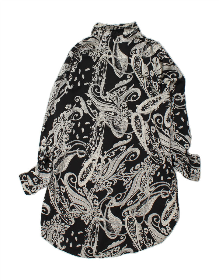 QUIZ Womens Shirt Dress UK 12 Medium Black Paisley Polyester Vintage Quiz and Second-Hand Quiz from Messina Hembry 