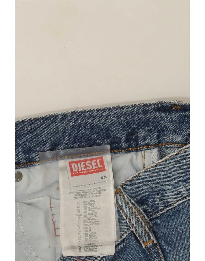 Женские прямые джинсы Diesel W26 L31 синие, хлопок