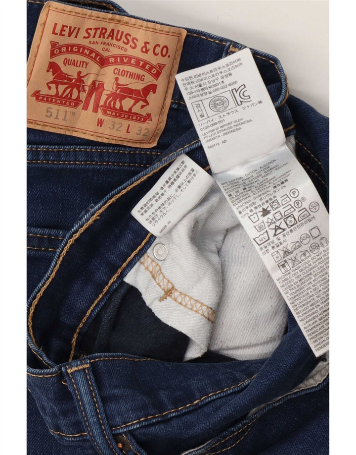 Мужские джинсы Levi's Slim 511 W32 L32 синие, хлопок