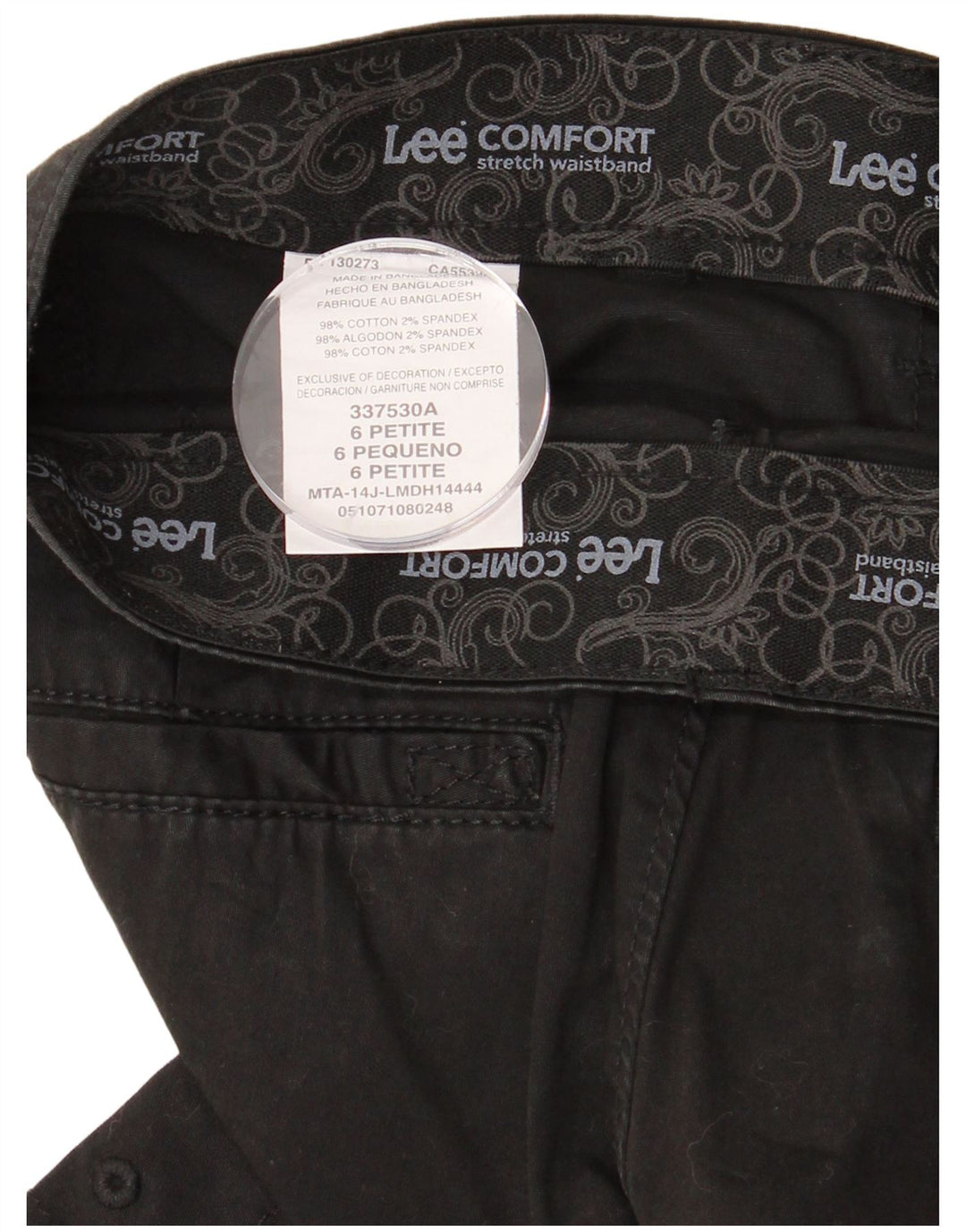 Женские шорты-бермуды-карго LEE US 6, средние W30, черные, хлопковые
