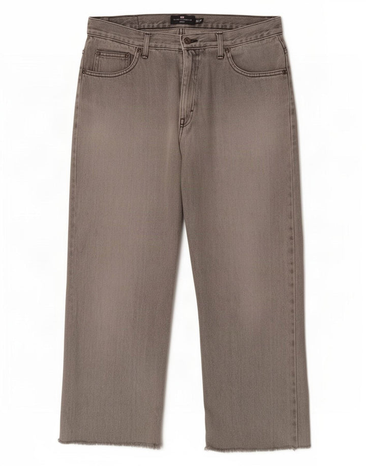 Мужские синие капри Marks & Spencer W34 L23 серые, хлопковые