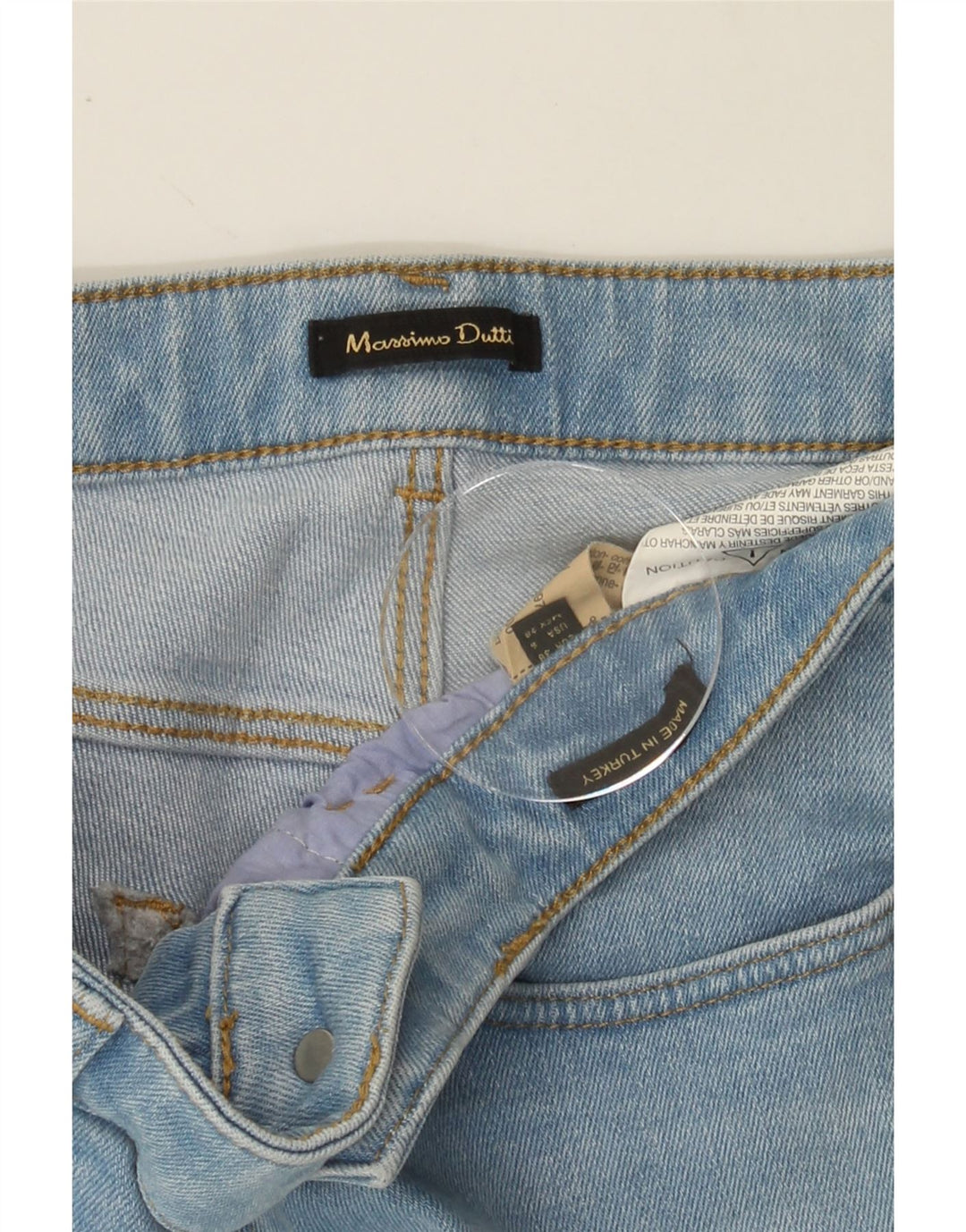 MASSIMO DUTTI Womens Straight Jeans EU 38 Small W28 L27 Blue Cotton Vintage Massimo Dutti and Second-Hand Massimo Dutti from Messina Hembry 