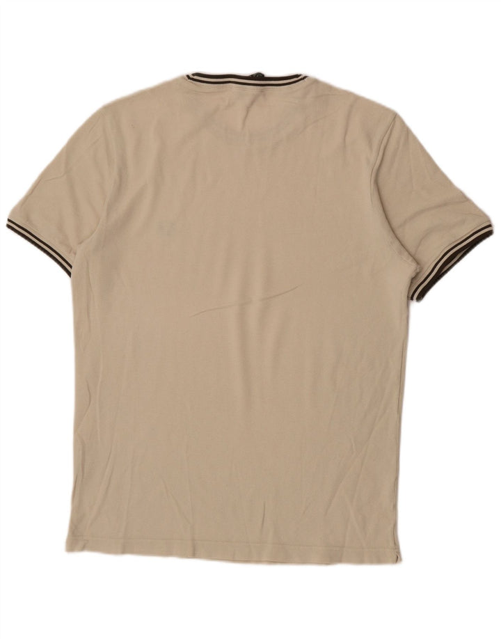 Мужская футболка Fred Perry Top Small Бежевый хлопок