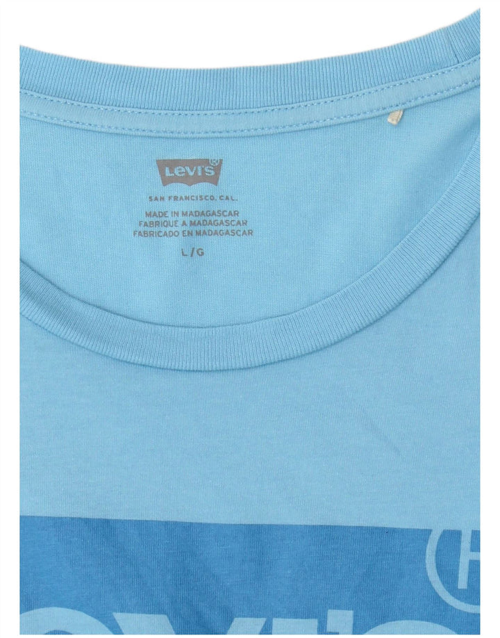 Женская футболка с рисунком LEVI'S Top UK 14, большая синяя