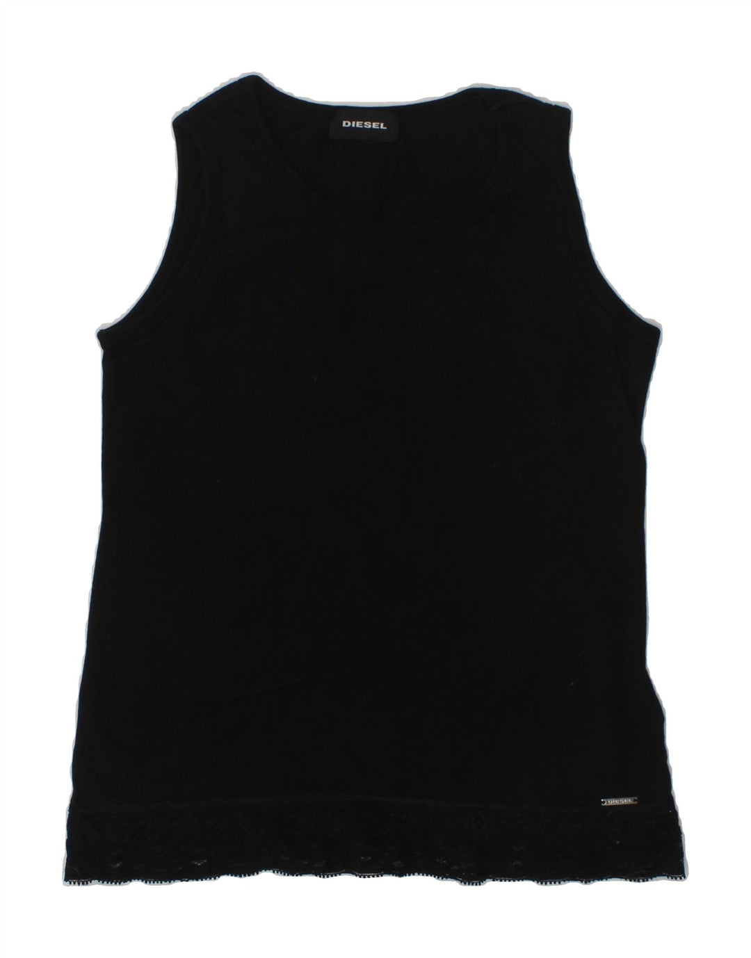 DIESEL Girls Vest Top 7-8 Years Black Cotton | Vintage Diesel | Thrift | Second-Hand Diesel | Used Clothing | Messina Hembry 