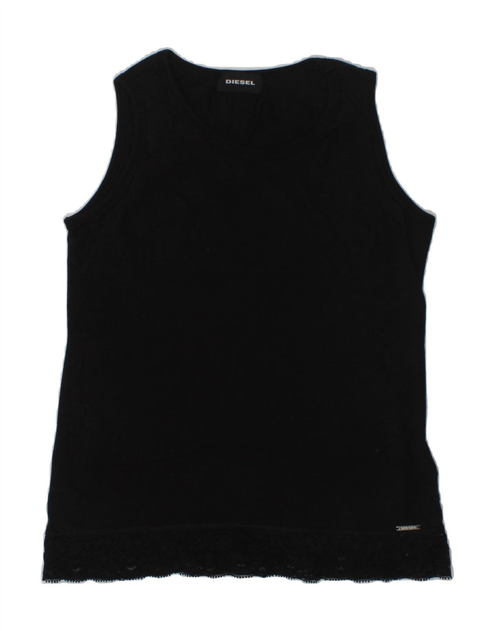 DIESEL Girls Vest Top 7-8 Years Black Cotton | Vintage Diesel | Thrift | Second-Hand Diesel | Used Clothing | Messina Hembry 