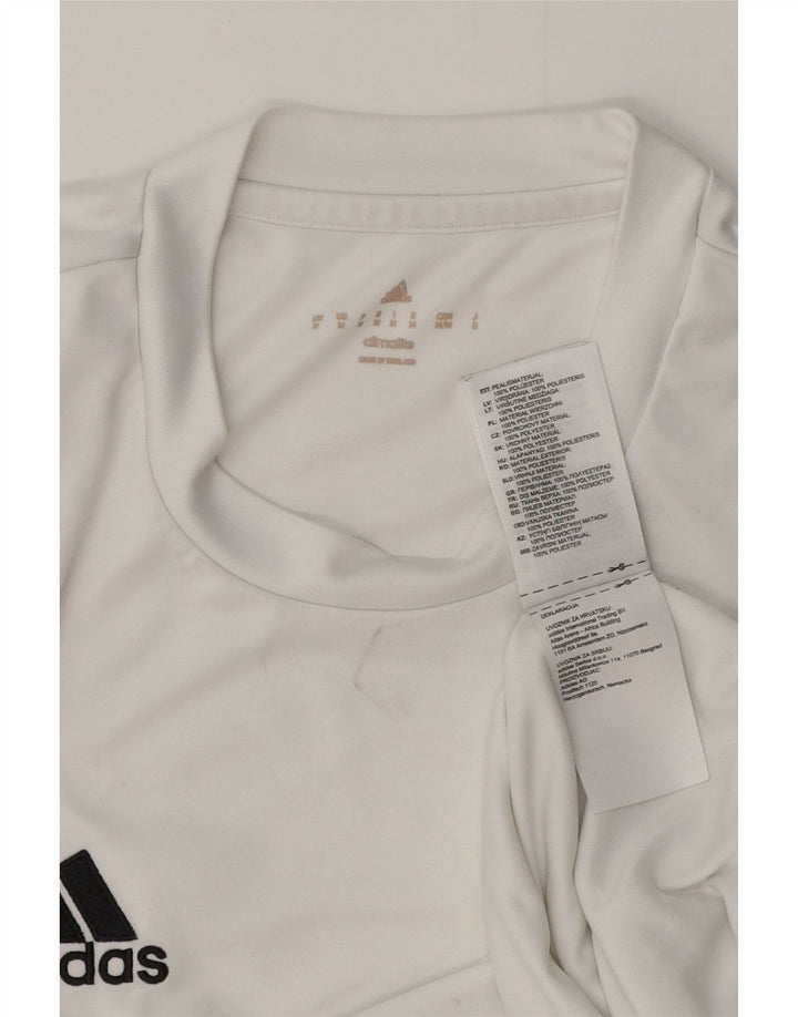 ADIDAS Мужская футболка Climalite Верх среднего размера из полиэстера белого цвета