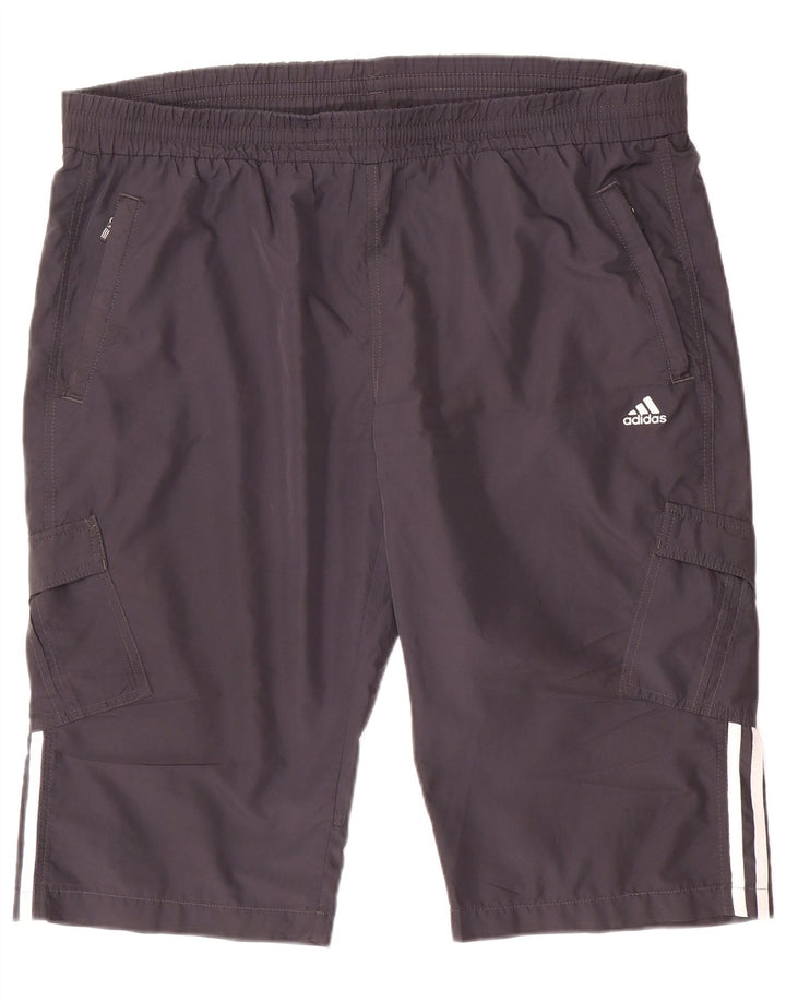Женские спортивные шорты Adidas UK 22 2XL Серый полиэстер