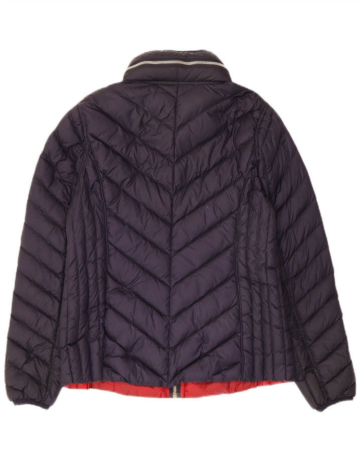 Женская стеганая куртка с капюшоном Michael Kors UK 14, средний темно-синий полиэстер