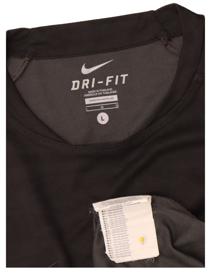Мужская футболка Nike Dri Fit, большой черный полиэстер