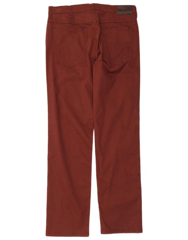 Мужские прямые повседневные брюки Wrangler Arizona W36 L32, коричневые, хлопковые