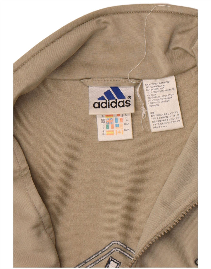Мужская спортивная куртка Adidas UK 38/40, средний серый полиэстер с цветными блоками