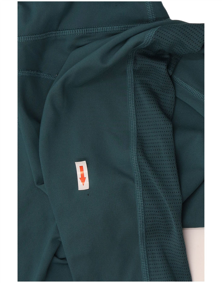Женские леггинсы с рисунком Nike Dri Fit UK 12, средний зеленый полиэстер