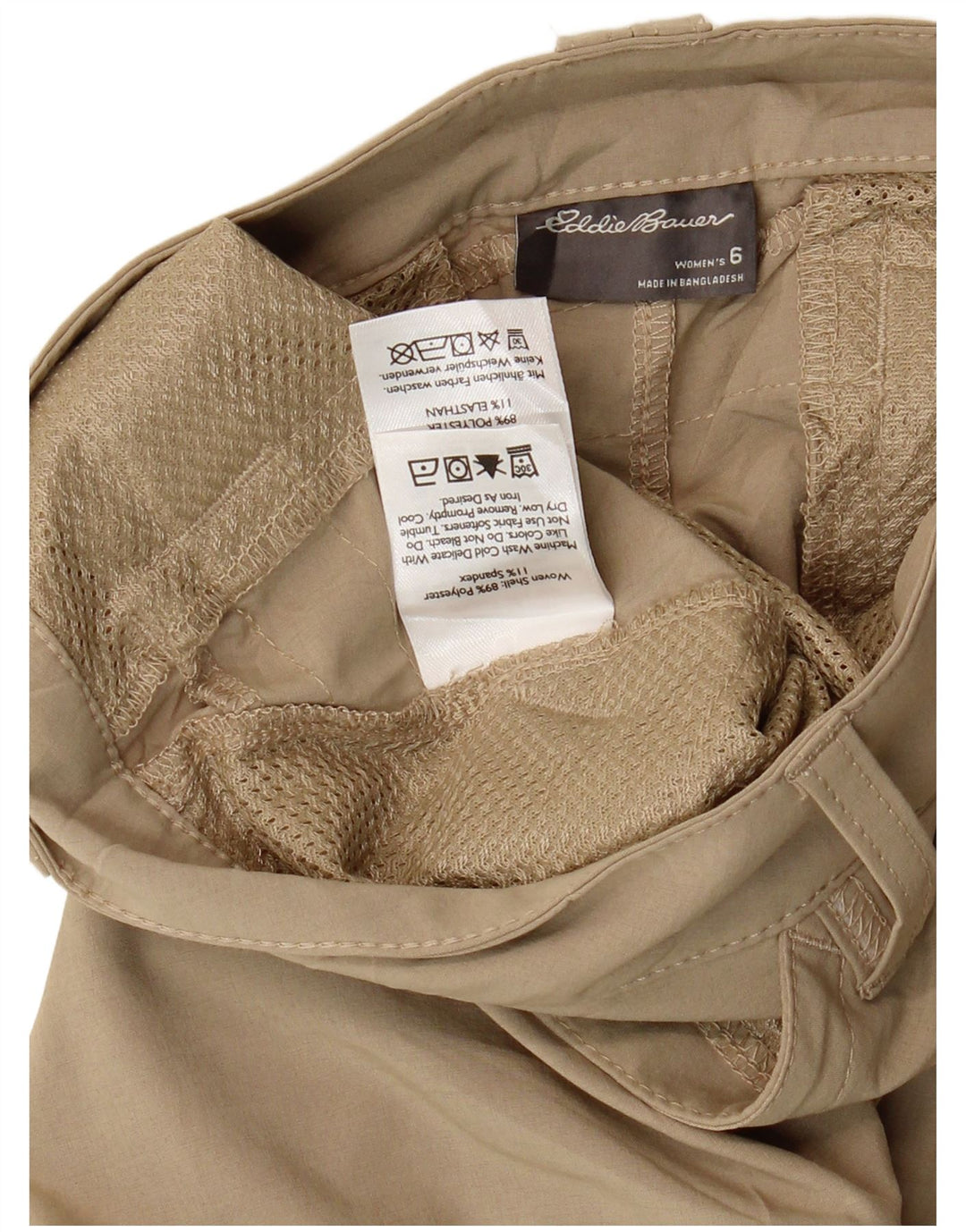 Женские прямые капри EDDIE BAUER, США 6, средние W30 L21, бежевые