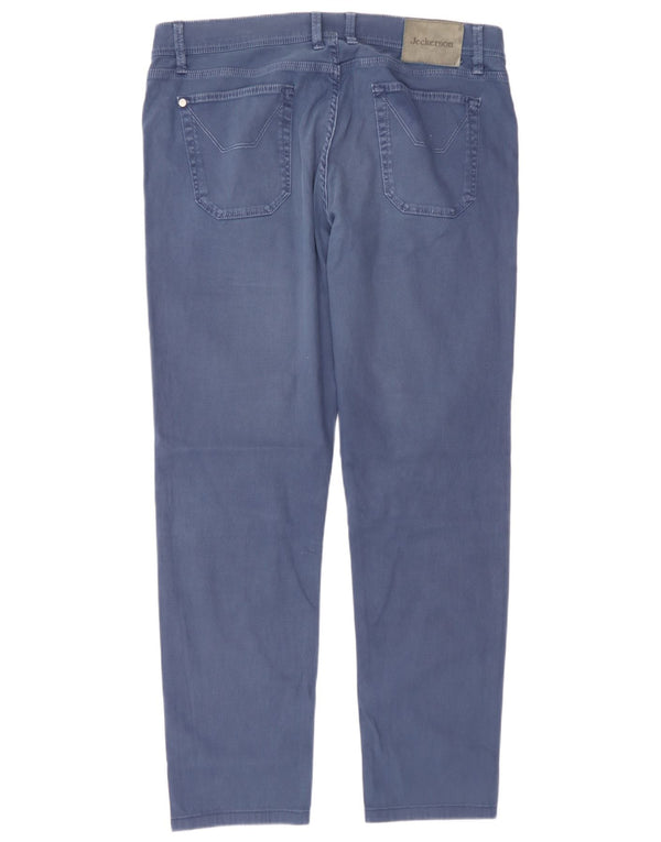 Jeckerson Мужские повседневные брюки Slim Fit W38 L30 Темно-синие хлопковые