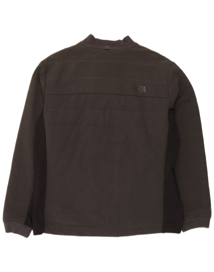 Мужская стеганая куртка THE NORTH FACE UK 42 XL, серая, полиэстер с цветными блоками