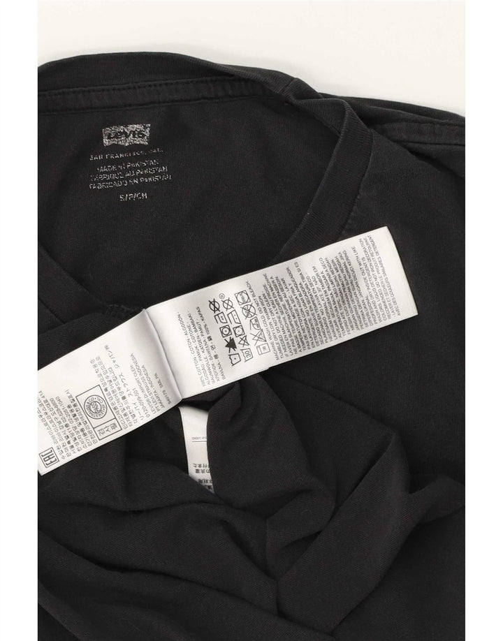 Мужская футболка с рисунком Levi's, маленький черный хлопковый топ