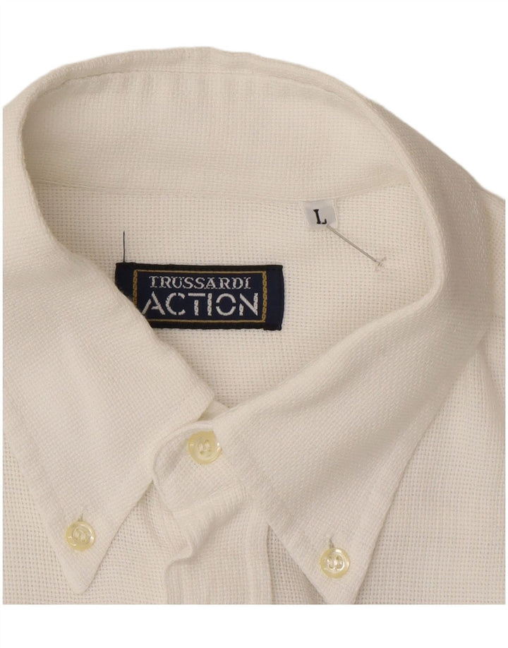 Рубашка мужская Trussardi большая белая