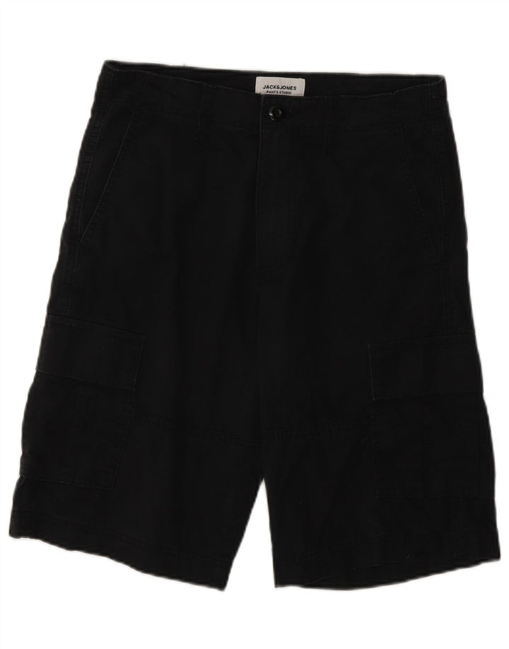 Мужские шорты карго Jack & Jones XS W26, черные, хлопок