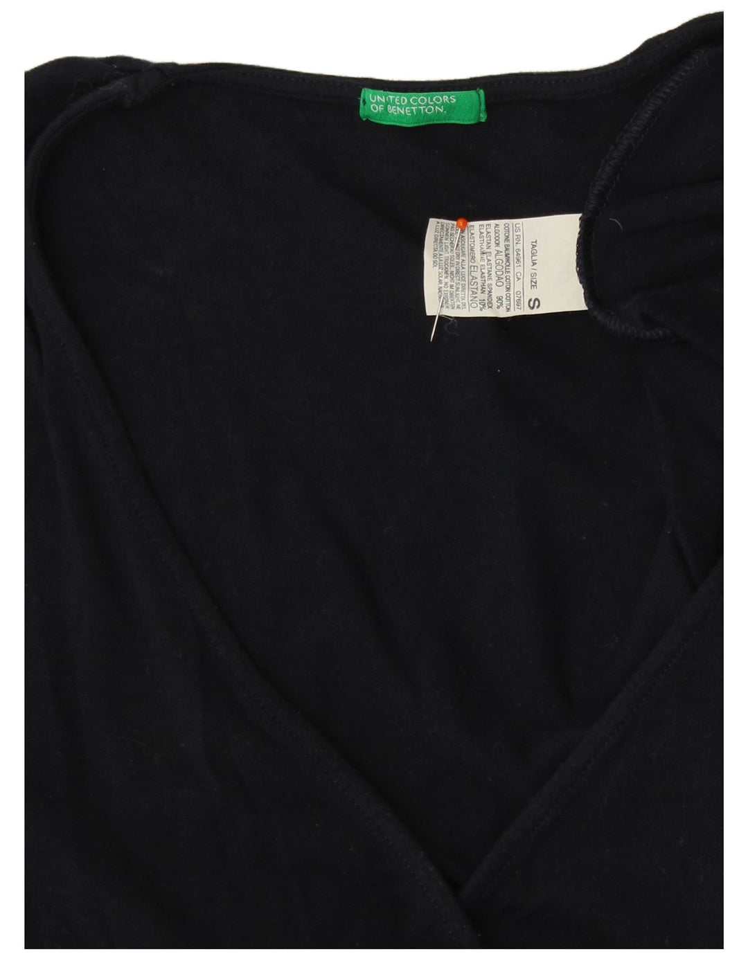 Женская блузка UNITED COLORS OF BENETTON Top UK 8 Small Navy Blue Classic