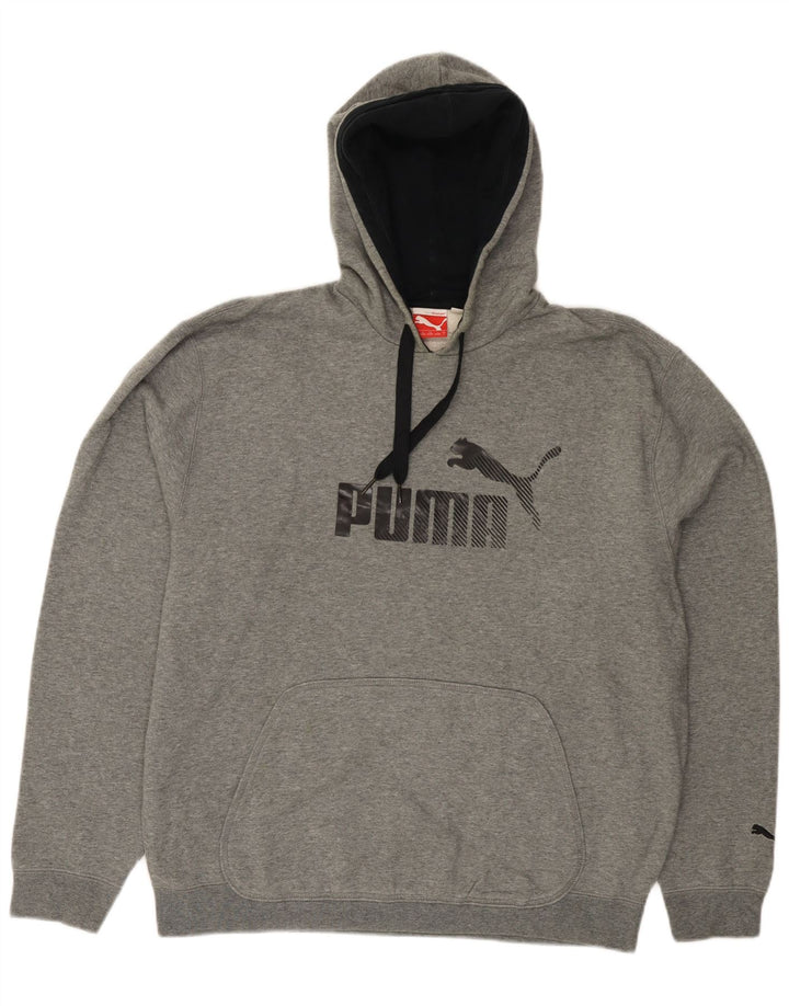 Мужской джемпер с капюшоном PUMA, большой серый, хлопок