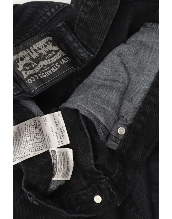 Мужские потертые прямые джинсы Levi's W38 L32, черный хлопок
