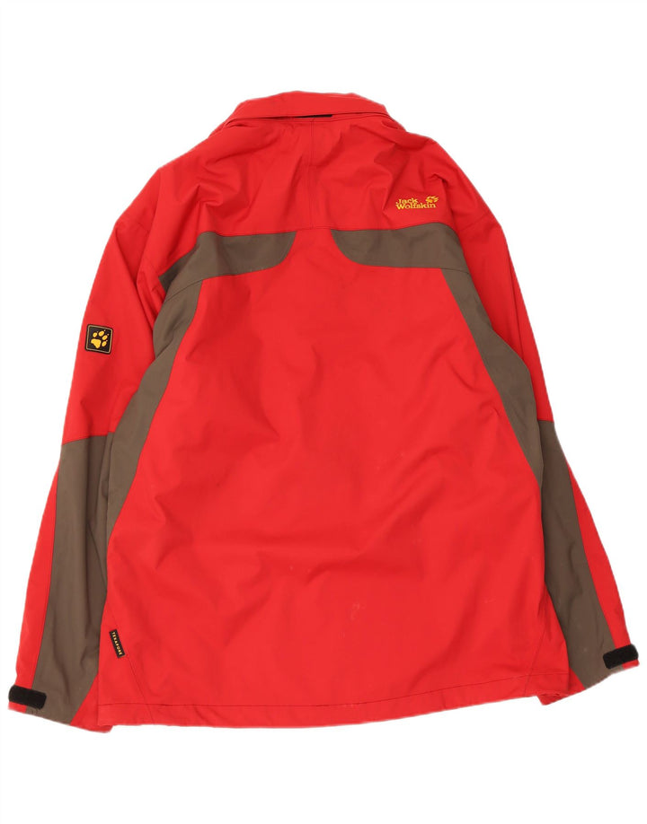 Мужская дождевик Jack Wolfskin UK 40/42, большой красный полиамид