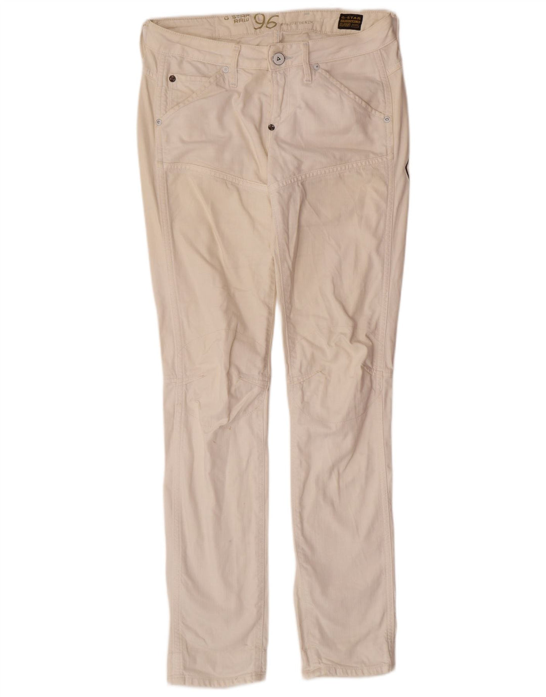 G-STAR Womens Graphic Slim Jeans W30 L32 Off White